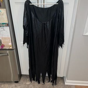 Girls black witch Halloween costume dress